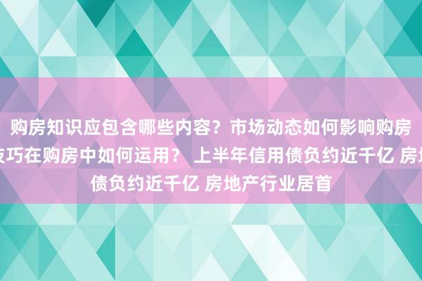 购房知识应包含哪些内容？市场动态如何影响购房决策？理财技巧在购房中如何运用？ 上半年信用债负约近千亿 房地产行业居首