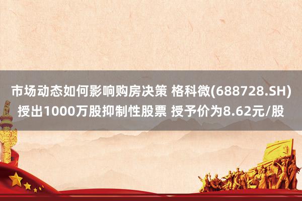 市场动态如何影响购房决策 格科微(688728.SH)授出1000万股抑制性股票 授予价为8.62元/股