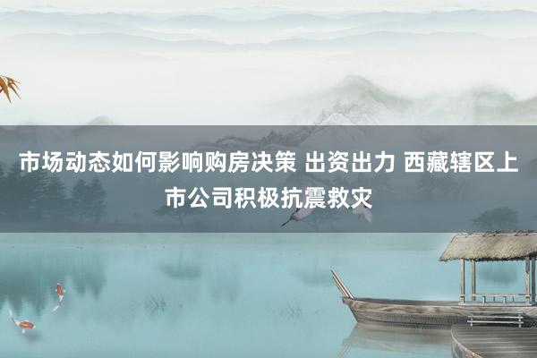 市场动态如何影响购房决策 出资出力 西藏辖区上市公司积极抗震救灾