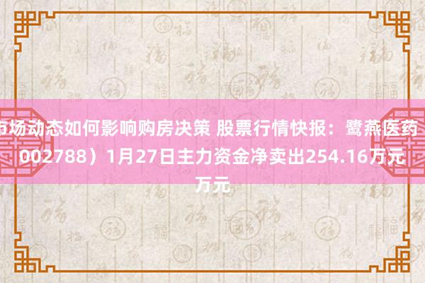 市场动态如何影响购房决策 股票行情快报：鹭燕医药（002788）1月27日主力资金净卖出254.16万元