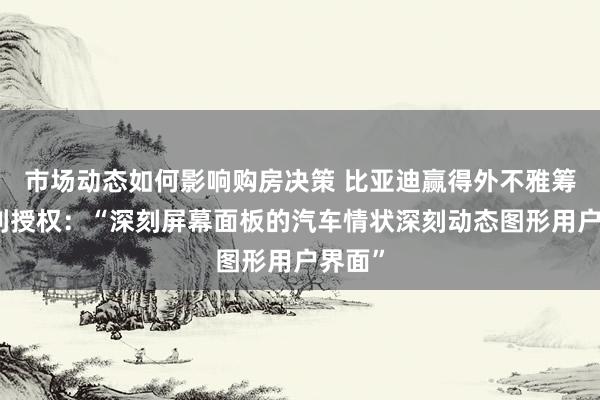 市场动态如何影响购房决策 比亚迪赢得外不雅筹算专利授权：“深刻屏幕面板的汽车情状深刻动态图形用户界面”